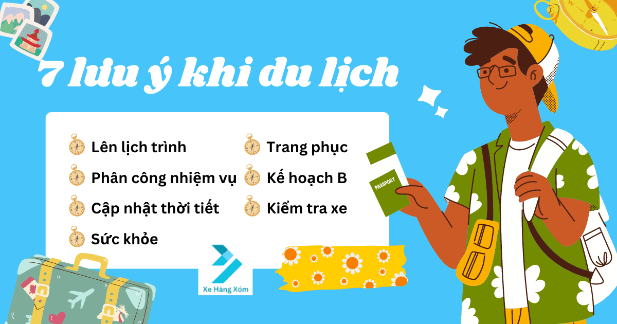 chuẩn bị du lịch cùng với dịch vụ thuê xe tự lái