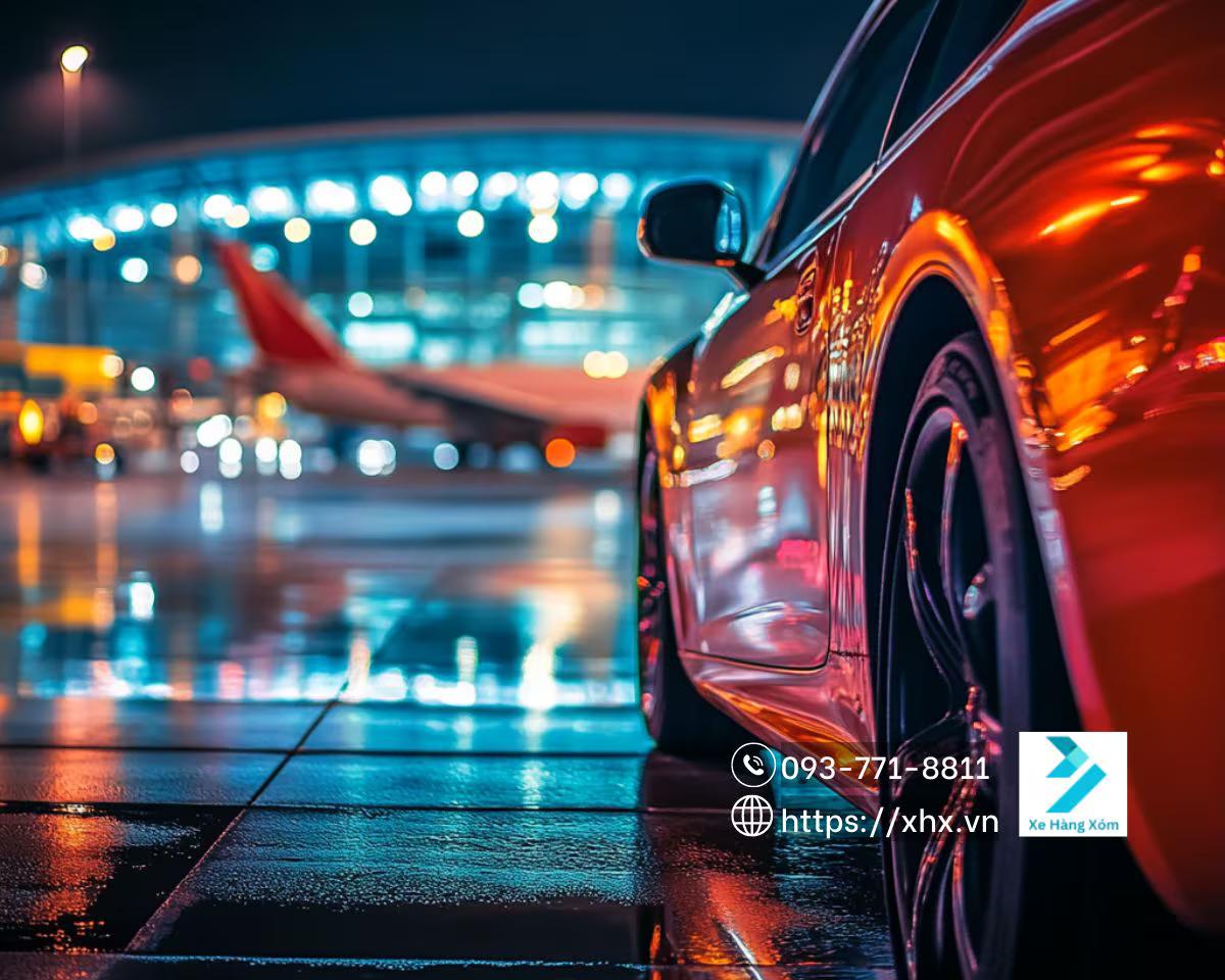 Nhân viên Xe Hàng Xóm bàn giao xe tự lái tại bãi xe sân bay Tân Sơn Nhất T1/T3