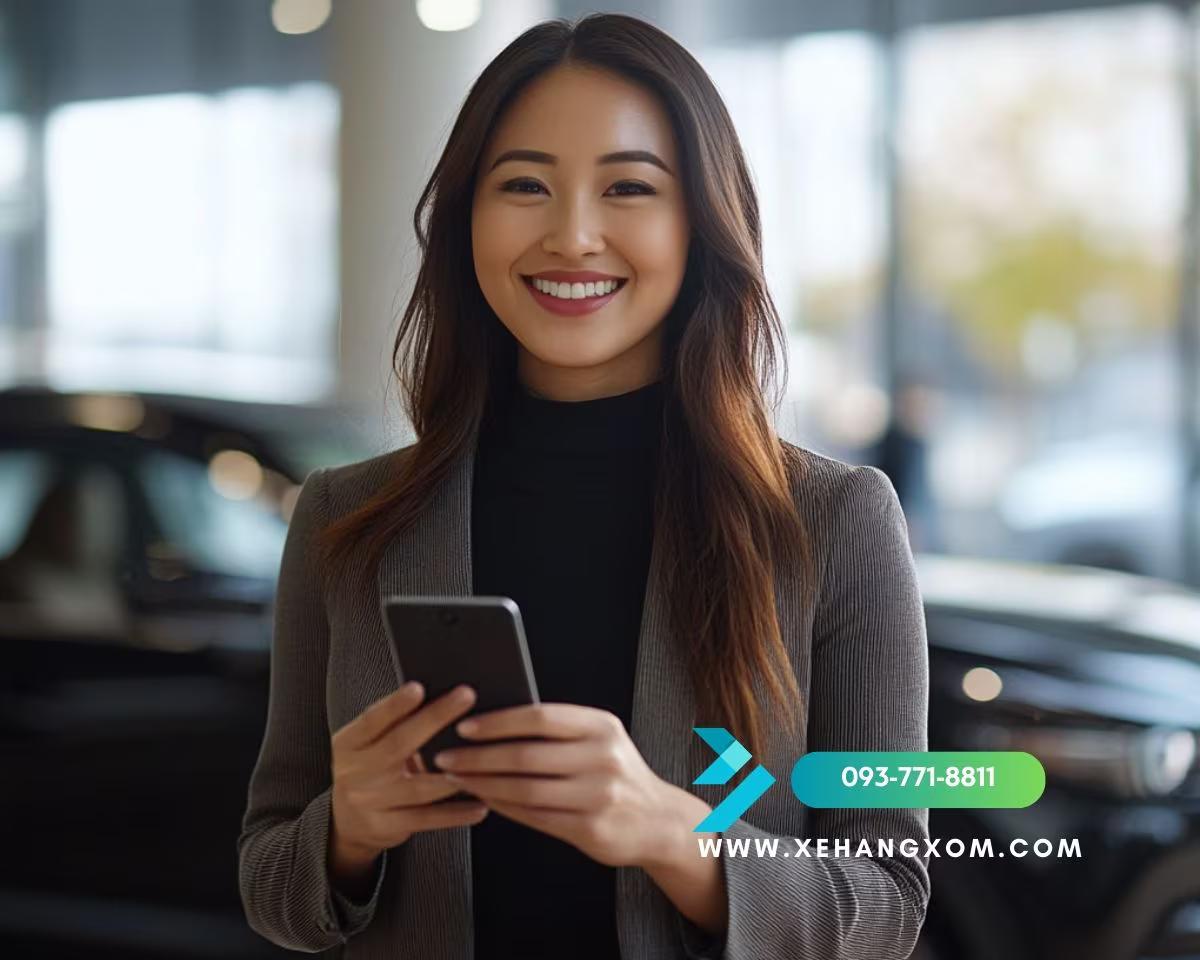 Giao diện ứng dụng Xe Hàng Xóm cho phép tải app và đăng ký hồ sơ thuê xe tự lái TPHCM dễ dàng